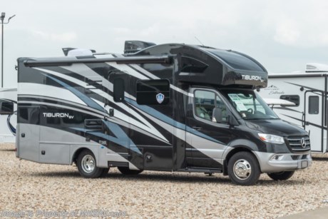 6-20-22 &lt;a href=&quot;http://www.mhsrv.com/thor-motor-coach/&quot;&gt;&lt;img src=&quot;http://www.mhsrv.com/images/sold-thor.jpg&quot; width=&quot;383&quot; height=&quot;141&quot; border=&quot;0&quot;&gt;&lt;/a&gt; MSRP $194,700. New 2022 Thor Motor Coach Tiburon SV 24RW Mercedes Diesel Sprinter. This Luxury RV measures approximately 25 feet 8 inches in length with a tank-less water heater, a generator and the ultra-high-line cabinetry from TMC that set this coach apart from the competition! Optional equipment includes the beautiful full-body paint exterior and auto leveling jacks w/ touch pad controls. The Tiburon Sprinter also features a fiberglass front cap with skylight, an armless power patio awning with integrated LED lighting, frameless windows, remote exterior mirrors, backup system, swivel captain’s chairs, full extension metal ball-bearing drawer guides, Rapid Camp+, holding tanks with heat pads and much more. For more complete details on this unit and our entire inventory including brochures, window sticker, videos, photos, reviews &amp; testimonials as well as additional information about Motor Home Specialist and our manufacturers please visit us at MHSRV.com or call 800-335-6054. At Motor Home Specialist, we DO NOT charge any prep or orientation fees like you will find at other dealerships. All sale prices include a 200-point inspection, interior &amp; exterior wash, detail service and a fully automated high-pressure rain booth test and coach wash that is a standout service unlike that of any other in the industry. You will also receive a thorough coach orientation with an MHSRV technician, an RV Starter&#39;s kit, a night stay in our delivery park featuring landscaped and covered pads with full hook-ups and much more! Read Thousands upon Thousands of 5-Star Reviews at MHSRV.com and See What They Had to Say About Their Experience at Motor Home Specialist. WHY PAY MORE? WHY SETTLE FOR LESS?