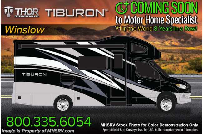 2022 Thor Motor Coach Tiburon 24FB SV Sprinter Diesel W/ Auto Leveling Jacks, Murphy Bed &amp; Diesel Gen