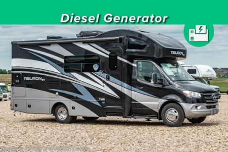 8-13-22 &lt;a href=&quot;http://www.mhsrv.com/thor-motor-coach/&quot;&gt;&lt;img src=&quot;http://www.mhsrv.com/images/sold-thor.jpg&quot; width=&quot;383&quot; height=&quot;141&quot; border=&quot;0&quot;&gt;&lt;/a&gt; MSRP $202,936. New 2022 Thor Motor Coach Tiburon SV 24FB Mercedes Diesel Sprinter. This Luxury RV measures approximately 25 feet 8 inches in length with a tank-less water heater, a generator and the ultra-high-line cabinetry from TMC that set this coach apart from the competition! Optional equipment includes the beautiful full-body paint exterior, Onan diesel generator, auto leveling jacks w/ touch pad controls and single child safety tether. The Tiburon Sprinter also features a fiberglass front cap with skylight, an armless power patio awning with integrated LED lighting, frameless windows, remote exterior mirrors, backup system, swivel captain’s chairs, full extension metal ball-bearing drawer guides, Rapid Camp+, holding tanks with heat pads and much more. For more complete details on this unit and our entire inventory including brochures, window sticker, videos, photos, reviews &amp; testimonials as well as additional information about Motor Home Specialist and our manufacturers please visit us at MHSRV.com or call 800-335-6054. At Motor Home Specialist, we DO NOT charge any prep or orientation fees like you will find at other dealerships. All sale prices include a 200-point inspection, interior &amp; exterior wash, detail service and a fully automated high-pressure rain booth test and coach wash that is a standout service unlike that of any other in the industry. You will also receive a thorough coach orientation with an MHSRV technician, an RV Starter&#39;s kit, a night stay in our delivery park featuring landscaped and covered pads with full hook-ups and much more! Read Thousands upon Thousands of 5-Star Reviews at MHSRV.com and See What They Had to Say About Their Experience at Motor Home Specialist. WHY PAY MORE? WHY SETTLE FOR LESS?