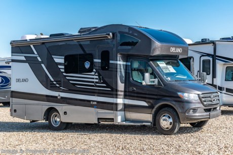1-1-22  &lt;a href=&quot;http://www.mhsrv.com/thor-motor-coach/&quot;&gt;&lt;img src=&quot;http://www.mhsrv.com/images/sold-thor.jpg&quot; width=&quot;383&quot; height=&quot;141&quot; border=&quot;0&quot;&gt;&lt;/a&gt;  MSRP $200,176. New 2022 Thor Motor Coach Delano SV 24TT Mercedes Diesel Sprinter. This Luxury RV measures approximately 24 feet 9 inches in length with a tank-less water heater, a generator and the ultra-high-line cabinetry from TMC that set this coach apart from the competition! Optional equipment includes the beautiful full-body paint exterior, single child safety tether, Onan diesel generator &amp; auto leveling jacks w/ touch pad controls. The Delano Sprinter also features a fiberglass front cap with skylight, an armless power patio awning with integrated LED lighting, frameless windows, remote exterior mirrors, back up system, swivel captain’s chairs, full extension metal ball-bearing drawer guides, Rapid Camp+, holding tanks with heat pads and much more. For more complete details on this unit and our entire inventory including brochures, window sticker, videos, photos, reviews &amp; testimonials as well as additional information about Motor Home Specialist and our manufacturers please visit us at MHSRV.com or call 800-335-6054. At Motor Home Specialist, we DO NOT charge any prep or orientation fees like you will find at other dealerships. All sale prices include a 200-point inspection, interior &amp; exterior wash, detail service and a fully automated high-pressure rain booth test and coach wash that is a standout service unlike that of any other in the industry. You will also receive a thorough coach orientation with an MHSRV technician, an RV Starter&#39;s kit, a night stay in our delivery park featuring landscaped and covered pads with full hook-ups and much more! Read Thousands upon Thousands of 5-Star Reviews at MHSRV.com and See What They Had to Say About Their Experience at Motor Home Specialist. WHY PAY MORE? WHY SETTLE FOR LESS?
