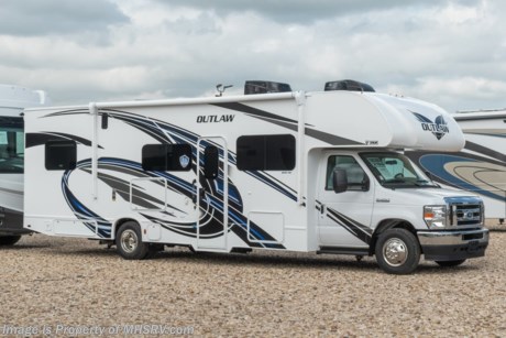 5-18-22 &lt;a href=&quot;http://www.mhsrv.com/thor-motor-coach/&quot;&gt;&lt;img src=&quot;http://www.mhsrv.com/images/sold-thor.jpg&quot; width=&quot;383&quot; height=&quot;141&quot; border=&quot;0&quot;&gt;&lt;/a&gt;  MSRP $172,246. New 2022 Thor Motor Coach Outlaw Toy Hauler model 29J measures 31 feet 1 inch in length with the new Ford chassis with a 7.3L V8 engine, 350HP and 468lb-ft of torque, slide-out, ramp door, swivel driver &amp; passenger chairs, dual sofas and a cab over loft. Options include the 100 watt solar charging system with power controller and the child safety net. The Outlaw toy hauler RV has an incredible list of standard features such as a tankless water heater, Winegard ConnecT WiFi, holding tanks with heat pads, attic fan, bug screen curtain in the garage, lighted battery disconnect switch, large kitchen sink, recessed cooktop with glass cover, fully automatic leveling jacks, large swivel TV with DVD player in the cab over bunk area, power patio awning, exterior shower, heated exterior mirrors, 3 camera monitoring system, valve stem extenders, convection microwave, flat panel TV in the garage, Onan generator and much more. For additional details on this unit and our entire inventory including brochures, window sticker, videos, photos, reviews &amp; testimonials as well as additional information about Motor Home Specialist and our manufacturers please visit us at MHSRV.com or call 800-335-6054. At Motor Home Specialist, we DO NOT charge any prep or orientation fees like you will find at other dealerships. All sale prices include a 200-point inspection, interior &amp; exterior wash, detail service and a fully automated high-pressure rain booth test and coach wash that is a standout service unlike that of any other in the industry. You will also receive a thorough coach orientation with an MHSRV technician, a night stay in our delivery park featuring landscaped and covered pads with full hook-ups and much more! Read Thousands upon Thousands of 5-Star Reviews at MHSRV.com and See What They Had to Say About Their Experience at Motor Home Specialist. WHY PAY MORE? WHY SETTLE FOR LESS?