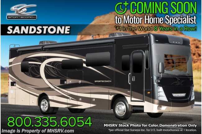 2022 Sportscoach Sportscoach SRS 339DS W/ Theater Seats, King Bed, W/D, In-Motion Satellite, Ext Kitchen, Rims