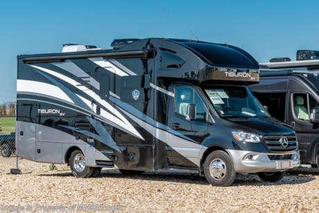 5-5-22  &lt;a href=&quot;http://www.mhsrv.com/thor-motor-coach/&quot;&gt;&lt;img src=&quot;http://www.mhsrv.com/images/sold-thor.jpg&quot; width=&quot;383&quot; height=&quot;141&quot; border=&quot;0&quot;&gt;&lt;/a&gt;  MSRP $202,575. New 2022 Thor Motor Coach Tiburon SV 24RW Mercedes Diesel Sprinter. This Luxury RV measures approximately 25 feet 8 inches in length with a tank-less water heater, a generator and the ultra-high-line cabinetry from TMC that set this coach apart from the competition! Optional equipment includes the beautiful full-body paint exterior, diesel geneator and auto leveling jacks w/ touch pad controls. The Tiburon Sprinter also features a fiberglass front cap with skylight, an armless power patio awning with integrated LED lighting, frameless windows, remote exterior mirrors, backup system, swivel captain’s chairs, full extension metal ball-bearing drawer guides, Rapid Camp+, holding tanks with heat pads and much more. For more complete details on this unit and our entire inventory including brochures, window sticker, videos, photos, reviews &amp; testimonials as well as additional information about Motor Home Specialist and our manufacturers please visit us at MHSRV.com or call 800-335-6054. At Motor Home Specialist, we DO NOT charge any prep or orientation fees like you will find at other dealerships. All sale prices include a 200-point inspection, interior &amp; exterior wash, detail service and a fully automated high-pressure rain booth test and coach wash that is a standout service unlike that of any other in the industry. You will also receive a thorough coach orientation with an MHSRV technician, an RV Starter&#39;s kit, a night stay in our delivery park featuring landscaped and covered pads with full hook-ups and much more! Read Thousands upon Thousands of 5-Star Reviews at MHSRV.com and See What They Had to Say About Their Experience at Motor Home Specialist. WHY PAY MORE? WHY SETTLE FOR LESS?