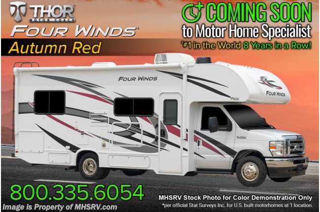 2022 Thor Motor Coach Four Winds 22E W/ Ext. Entertainment, Oven, Upgraded A/C, Attic Fan, Heated Tanks &amp; More