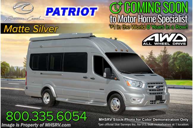 2023 American Coach Patriot MD2 Luxury All-Wheel Drive (AWD) EcoBoost® Transit W/ Apple TV, Internet, Seat Heat &amp; Massage