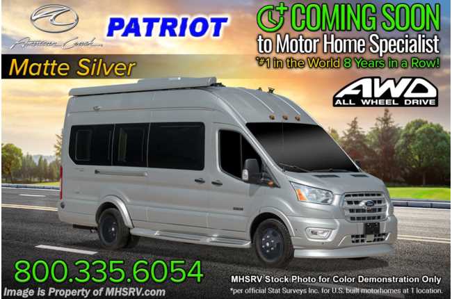 2023 American Coach Patriot MD2 Luxury All-Wheel Drive (AWD) EcoBoost® Transit W/ Matte Ext., Black Rims, Apple TV &amp; More