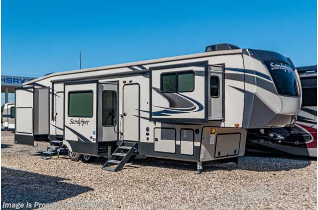 2020 Forest River Sandpiper 379FLOK W/ 6 Slides, Theater Seats, Ext. Grill, Oven, Fireplace, Ceiling Fans &amp; More