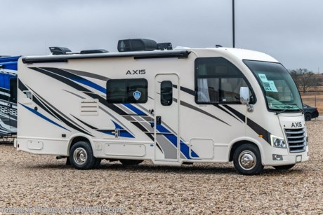 7-15-22 &lt;a href=&quot;http://www.mhsrv.com/thor-motor-coach/&quot;&gt;&lt;img src=&quot;http://www.mhsrv.com/images/sold-thor.jpg&quot; width=&quot;383&quot; height=&quot;141&quot; border=&quot;0&quot;&gt;&lt;/a&gt; MSRP $157,374. New 2022 Thor Motor Coach Axis RUV Model 24.4. This RV measures approximately 24 feet in length and features a Ford E-Series chassis with a 7.3L V-8 engine with 350HP, a six speed automatic transmission, a drop-down overhead loft, slide-out and a bedroom TV. This beautiful RV features the optional Home Collection interior wood, 100W solar charging system with power controller, power driver seat, and heated tanks. The Axis also boasts an impressive list of standard features including the Winegard Connect 2.0 WiFi, rotary battery disconnect switch, adjustable shelving bracketry, BM Pro Multiplex system, power privacy shade on windshield, touchscreen radio that features navigation and back-up monitor, frameless windows, heated remote exterior mirrors with integrated sideview cameras, lateral power patio awning with integrated LED lighting and much more. For additional details on this unit and our entire inventory including brochures, window sticker, videos, photos, reviews &amp; testimonials as well as additional information about Motor Home Specialist and our manufacturers please visit us at MHSRV.com or call 800-335-6054. At Motor Home Specialist, we DO NOT charge any prep or orientation fees like you will find at other dealerships. All sale prices include a 200-point inspection, interior &amp; exterior wash, detail service and a fully automated high-pressure rain booth test and coach wash that is a standout service unlike that of any other in the industry. You will also receive a thorough coach orientation with an MHSRV technician, a night stay in our delivery park featuring landscaped and covered pads with full hook-ups and much more! Read Thousands upon Thousands of 5-Star Reviews at MHSRV.com and See What They Had to Say About Their Experience at Motor Home Specialist. WHY PAY MORE? WHY SETTLE FOR LESS?