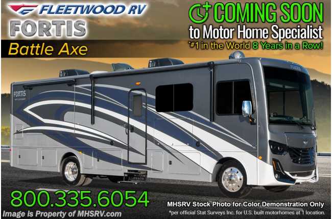 2022 Fleetwood Fortis 34MB W/ Theater Seating Sofa, W/D, Satellite, Dual Glaze Windows, Power Driver Seat &amp; More