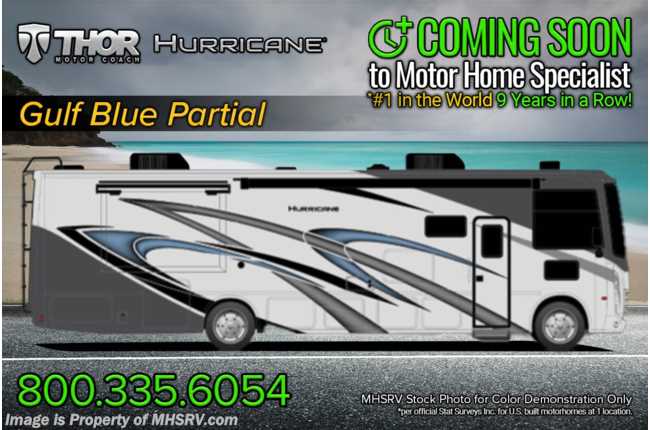 2023 Thor Motor Coach Hurricane 34J Bunk Model W/ Solar Charging System, Safety Tether, Partial Paint