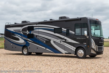 9-15-2023 &lt;a href=&quot;http://www.mhsrv.com/thor-motor-coach/&quot;&gt;&lt;img src=&quot;http://www.mhsrv.com/images/sold-thor.jpg&quot; width=&quot;383&quot; height=&quot;141&quot; border=&quot;0&quot;&gt;&lt;/a&gt;MSRP $279,241. The New 2023 Thor Motor Coach Miramar 37.1 2 Full Bath Bunk Model class A gas motor home measures approximately 38 feet 11 inches in length featuring 3 slides, king size Tilt-A-View bed, high polished aluminum wheels and automatic leveling system with touch pad controls. New features for the Miramar include new graphics, exterior graphics, general d&#233;cor updates, home theater seats now have a fully recline mechanism, 100-watt solar charging system with power controller, black finished interior panels on the baggage doors, more under cover lighting on the Carefree awning and much more. This amazing RV also features the updated Ford chassis, 7.3L V8 engine, updated instrument cluster, automatic headlights, steering wheel with tilt/telescoping steering column and hill start assist. This beautiful RV features the optional electric fireplace w/ remote control and frameless dual pane windows. The Thor Motor Coach Miramar also features one of the most impressive lists of standard equipment in the RV industry including a power patio awning with LED lights, Firefly Multiplex Wiring Control System, 84” interior heights, raised panel cabinet doors, convection microwave, frameless windows, slide-out room awning toppers, heated/remote exterior mirrors with integrated side view cameras, side hinged baggage doors, heated and enclosed holding tanks, residential refrigerator, Onan generator, water heater, pass-thru storage, roof ladder, one-piece windshield, bedroom TV, 50 amp service, emergency start switch, electric entrance steps, power privacy shade, soft touch vinyl ceilings, glass door shower and much more. For additional details on this unit and our entire inventory including brochures, window sticker, videos, photos, reviews &amp; testimonials as well as additional information about Motor Home Specialist and our manufacturers please visit us at MHSRV.com or call 800-335-6054. At Motor Home Specialist, we DO NOT charge any prep or orientation fees like you will find at other dealerships. All sale prices include a 200-point inspection, interior &amp; exterior wash, detail service and a fully automated high-pressure rain booth test and coach wash that is a standout service unlike that of any other in the industry. You will also receive a thorough coach orientation with an MHSRV technician, a night stay in our delivery park featuring landscaped and covered pads with full hook-ups and much more! Read Thousands upon Thousands of 5-Star Reviews at MHSRV.com and See What They Had to Say About Their Experience at Motor Home Specialist. WHY PAY MORE? WHY SETTLE FOR LESS?