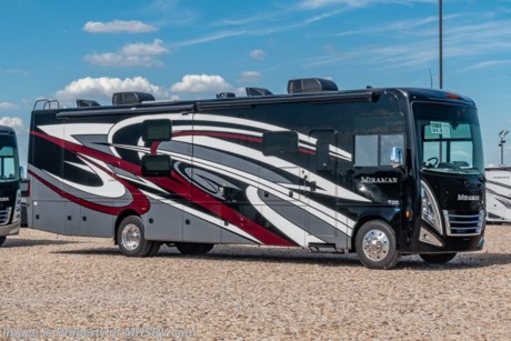 9-15-2023 &lt;a href=&quot;http://www.mhsrv.com/thor-motor-coach/&quot;&gt;&lt;img src=&quot;http://www.mhsrv.com/images/sold-thor.jpg&quot; width=&quot;383&quot; height=&quot;141&quot; border=&quot;0&quot;&gt;&lt;/a&gt;MSRP $283,741. The New 2023 Thor Motor Coach Miramar 37.1 2 Full Bath Bunk Model class A gas motor home measures approximately 38 feet 11 inches in length featuring 3 slides, king size Tilt-A-View bed, high polished aluminum wheels and automatic leveling system with touch pad controls. New features for the Miramar include new graphics, exterior graphics, general d&#233;cor updates, home theater seats now have a fully recline mechanism, 100-watt solar charging system with power controller, black finished interior panels on the baggage doors, more under cover lighting on the Carefree awning and much more. This amazing RV also features the updated Ford chassis, 7.3L V8 engine, updated instrument cluster, automatic headlights, steering wheel with tilt/telescoping steering column and hill start assist. This beautiful RV features the optional electric fireplace w/ remote control, dual pane windows and leatherette theater seats w/ footrests. The Thor Motor Coach Miramar also features one of the most impressive lists of standard equipment in the RV industry including a power patio awning with LED lights, Firefly Multiplex Wiring Control System, 84” interior heights, raised panel cabinet doors, convection microwave, frameless windows, slide-out room awning toppers, heated/remote exterior mirrors with integrated side view cameras, side hinged baggage doors, heated and enclosed holding tanks, residential refrigerator, Onan generator, water heater, pass-thru storage, roof ladder, one-piece windshield, bedroom TV, 50 amp service, emergency start switch, electric entrance steps, power privacy shade, soft touch vinyl ceilings, glass door shower and much more. For additional details on this unit and our entire inventory including brochures, window sticker, videos, photos, reviews &amp; testimonials as well as additional information about Motor Home Specialist and our manufacturers please visit us at MHSRV.com or call 800-335-6054. At Motor Home Specialist, we DO NOT charge any prep or orientation fees like you will find at other dealerships. All sale prices include a 200-point inspection, interior &amp; exterior wash, detail service and a fully automated high-pressure rain booth test and coach wash that is a standout service unlike that of any other in the industry. You will also receive a thorough coach orientation with an MHSRV technician, a night stay in our delivery park featuring landscaped and covered pads with full hook-ups and much more! Read Thousands upon Thousands of 5-Star Reviews at MHSRV.com and See What They Had to Say About Their Experience at Motor Home Specialist. WHY PAY MORE? WHY SETTLE FOR LESS?