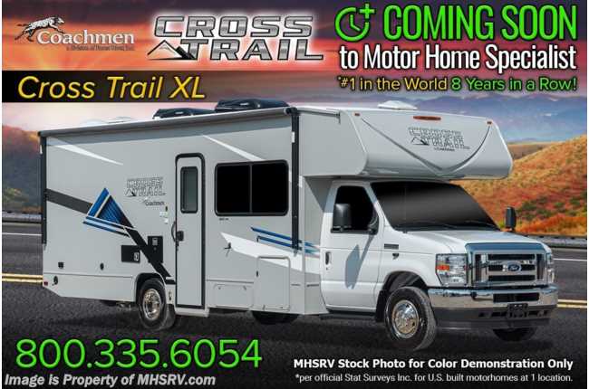 2023 Coachmen Cross Trail XL 26XG W/ Side View Cam, Dual Batt, Stabilizer Jacks, Swivel Pass &amp; Driver Seats &amp; More