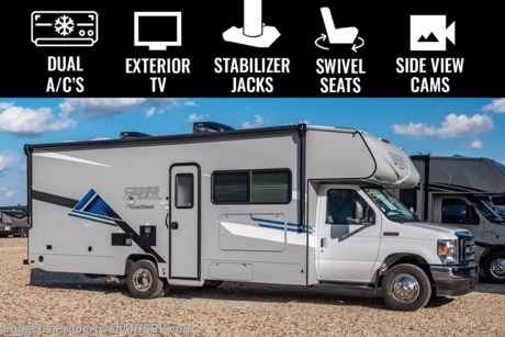 MSRP $155,366. New 2023 Coachmen Cross Trail XL 26XG. The Cross Trail is one of the best values in class C RVs. The 26XG measures approximately 29 feet 4 inches in length. Floor plan highlights include streamlined cabover bunk for increased visibility and a massive rear exterior storage bay great for extended off grid camping! It rides the Ford&#174; chassis with the all new high performance V-8 engine. Optional equipment includes driver &amp; passenger swivel seats, dual auxiliary battery, child safety net &amp; ladder, exterior entertainment center, side view cameras, equalizer stabilizer jacks, exterior windshield cover, dual A/Cs, and the Cross Trail XL Package which includes a 4KW generator, color infused sidewalls, power awning, Coachmen Comfort Ride air assist (N/A 22/23XG), exterior LED Halo tail lights, stainless steel wheel inserts, running boards, hitch, heated tank pad, water port, black tank flush, solar power prep, Omni&#174; directional antenna, touchscreen radio, back-up camera and monitor, coach TV, window shades, refrigerator, microwave, cooktop, charging center, ducted furnace, A/C, water heater, and LED interior lights. Additionally, the Coachmen Cross Trail XL features a host of standard features and construction highlights that include a crowned and laminated roof, Azdel&#174; Lamilux 4000 sidewalls and rear wall, hardwood shaker FPI doors and solid drawers, roller bearing drawer glides, skylight over shower, LED marker lights, power windows and locks, USB port and much more! For additional details on this unit and our entire inventory including brochures, window sticker, videos, photos, reviews &amp; testimonials as well as additional information about Motor Home Specialist and our manufacturers please visit us at MHSRV.com or call 800-335-6054. All sale prices include a multi-point inspection, interior &amp; exterior wash, detail service and a fully automated high-pressure rain booth test and coach wash that is a standout service unlike that of any other in the industry. You will also receive a thorough coach orientation with an MHSRV technician, a night stay in our delivery park featuring landscaped and covered pads with full hook-ups and much more! Read Thousands upon Thousands of 5-Star Reviews at MHSRV.com and see what they had to say about their experience at Motor Home Specialist. MHSRV.com or 800-335-6054 - Why Pay More? Why Settle for Less?