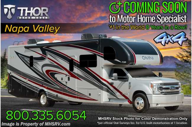 2023 Thor Motor Coach Omni RS36 Bunk Model Super C W/ Sleeper Sofa, Auto Leveling, Theater Seats, Safety Tether &amp; Much More