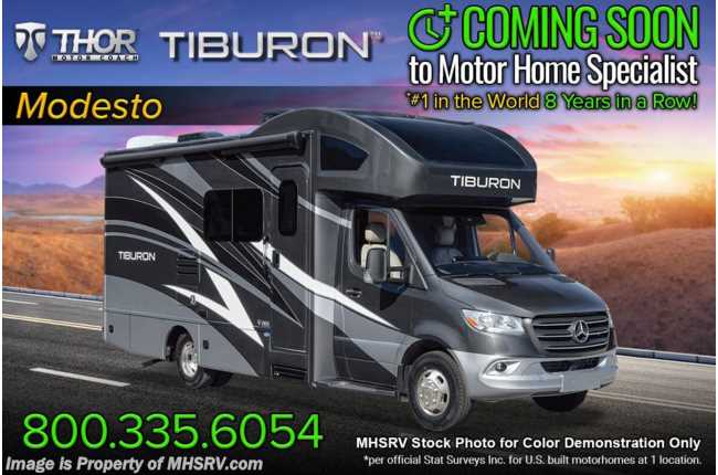 2022 Thor Motor Coach Tiburon 24RW Sprinter Diesel W/ FBP, Auto Leveling, Diesel Gen &amp; More