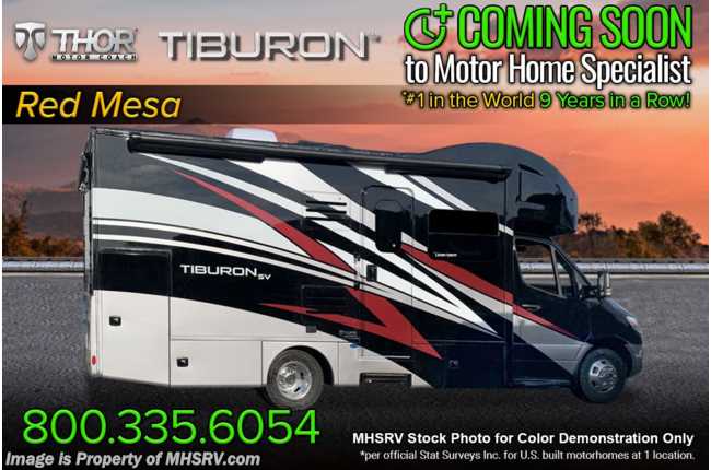 2023 Thor Motor Coach Tiburon 24TT Sprinter Diesel RV W/ Diesel Generator, FBP, Auto Leveling Jacks &amp; More