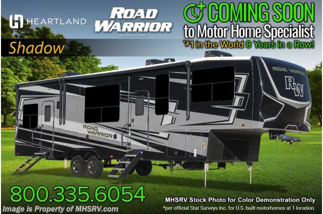 2022 Heartland RV Road Warrior 3965RW Luxury Toy Hauler RV Bath &amp; 1/2 W/ Triple A/Cs, FBP, Garage Wall &amp; More