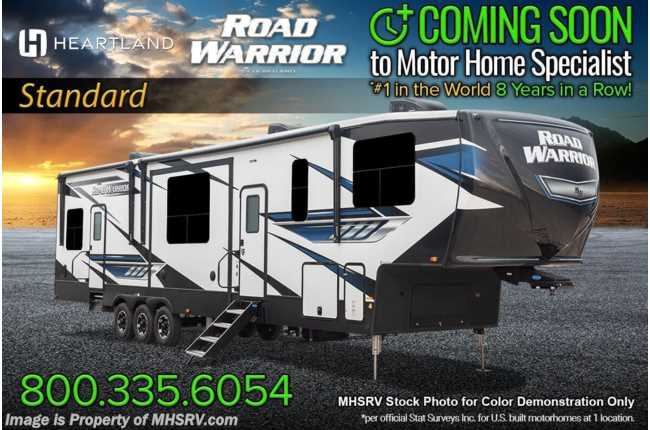 2022 Heartland RV Road Warrior 414RW Luxury Toy Hauler Bath &amp; 1/2 W/ 3 Garage Walls, Bedroom TV &amp; More