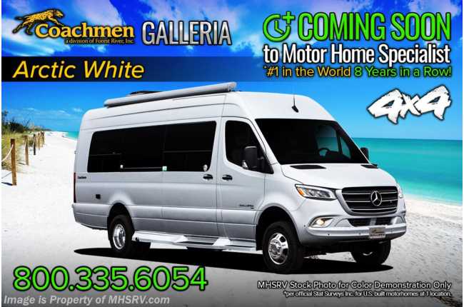 2023 Coachmen Galleria 24T 4x4 Sprinter W/ Upgraded A/C, Lithium, VB Air Suspension, Sumo Spring