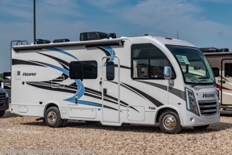 sold 8-24 MSRP $169,704. New 2023 Thor Motor Coach Vegas RV Model 24.4. This RV measures approximately 24 feet in length and features a Ford E-Series chassis with a 7.3L V-8 engine, a six speed automatic transmission, a drop-down overhead loft, slide-out and a bedroom TV. This beautiful RV features the optional 100W solar charging system with power controller, upgraded cabinetry, electric stabilizers, power driver seat, and heated tanks with heat pads. The Vegas also boasts an impressive list of standard features including the Winegard Connect 2.0 WiFi, rotary battery disconnect switch, adjustable shelving bracketry, BM Pro Multiplex system, power privacy shade on windshield, touchscreen radio that features navigation and back-up monitor, frameless windows, heated remote exterior mirrors with integrated sideview cameras, lateral power patio awning with integrated LED lighting and much more. For additional details on this unit and our entire inventory including brochures, window sticker, videos, photos, reviews &amp; testimonials as well as additional information about Motor Home Specialist and our manufacturers please visit us at MHSRV.com or call 800-335-6054. All sale prices include a multi-point inspection, interior &amp; exterior wash, detail service and a fully automated high-pressure rain booth test and coach wash that is a standout service unlike that of any other in the industry. You will also receive a thorough coach orientation with an MHSRV technician, a night stay in our delivery park featuring landscaped and covered pads with full hook-ups and much more! Read Thousands upon Thousands of 5-Star Reviews at MHSRV.com and see what they had to say about their experience at Motor Home Specialist. MHSRV.com or 800-335-6054 - Why Pay More? Why Settle for Less?