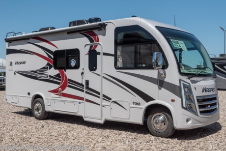 sold 8-24 MSRP $169,599. New 2023 Thor Motor Coach Vegas RV Model 24.4. This RV measures approximately 24 feet in length and features a Ford E-Series chassis with a 7.3L V-8 engine, a six speed automatic transmission, a drop-down overhead loft, slide-out and a bedroom TV. This beautiful RV features the optional 100W solar charging system with power controller, electric stabilizing system, power driver seat, upgraded cabinetry and heated tanks with heat pads. The Vegas also boasts an impressive list of standard features including the Winegard Connect 2.0 WiFi, rotary battery disconnect switch, adjustable shelving bracketry, BM Pro Multiplex system, power privacy shade on windshield, touchscreen radio that features navigation and back-up monitor, frameless windows, heated remote exterior mirrors with integrated sideview cameras, lateral power patio awning with integrated LED lighting and much more. For additional details on this unit and our entire inventory including brochures, window sticker, videos, photos, reviews &amp; testimonials as well as additional information about Motor Home Specialist and our manufacturers please visit us at MHSRV.com or call 800-335-6054. All sale prices include a multi-point inspection, interior &amp; exterior wash, detail service and a fully automated high-pressure rain booth test and coach wash that is a standout service unlike that of any other in the industry. You will also receive a thorough coach orientation with an MHSRV technician, a night stay in our delivery park featuring landscaped and covered pads with full hook-ups and much more! Read Thousands upon Thousands of 5-Star Reviews at MHSRV.com and see what they had to say about their experience at Motor Home Specialist. MHSRV.com or 800-335-6054 - Why Pay More? Why Settle for Less?