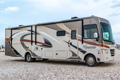 3/28/22  &lt;a href=&quot;http://www.mhsrv.com/coachmen-rv/&quot;&gt;&lt;img src=&quot;http://www.mhsrv.com/images/sold-coachmen.jpg&quot; width=&quot;383&quot; height=&quot;141&quot; border=&quot;0&quot;&gt;&lt;/a&gt;  ***Consignment*** Used Coachmen RV – 2018 Coachmen Mirada 35KB is approximately 36 feet 10 inches with 2 slides, 13,934 miles and features automatic leveling, 3 camera monitoring, 2 ducted A/Cs with heat pumps, Onan generator, Ford engine, Ford chassis, tilt steering wheel, cruise control, electric/gas water heater, power patio awning, pass-thru storage with side swing doors, black tank rinsing system, water filtration system, exterior shower, exterior entertainment, inverter, booth converts to sleeper, solar/black out shades, solid surface kitchen counters with sink covers, 3 burner range with oven, glass shower door, power cab over bunk, king bed, 3 flat screen TVs and much more. For additional information and photos, please visit Motor Home Specialist at www.MHSRV.com or call 800-335-6054.