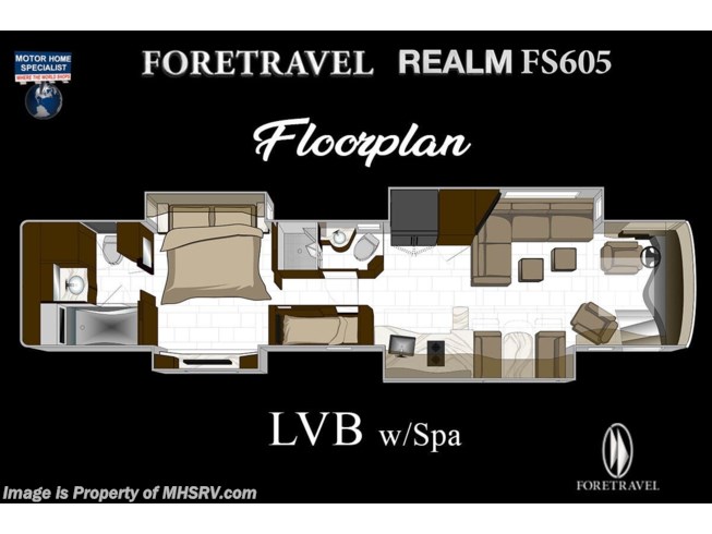 2023 Realm FS605 Luxury Villa Bunk W/Spa (LVB) W/2 Full Baths by Foretravel from Motor Home Specialist in Alvarado, Texas