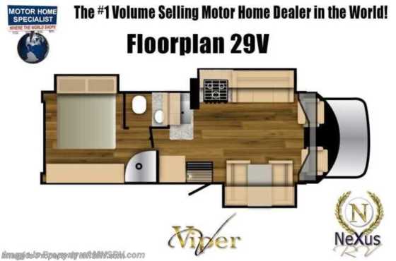 2023 Nexus Viper 29V W/ Side View Cam, Heated Remote Mirrors, Ext. TV, Attic Fan, Upgraded A/C, Jacks &amp; More Floorplan