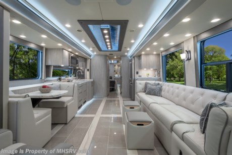 &lt;a href=&quot;http://www.mhsrv.com/other-rvs-for-sale/foretravel-rv/&quot;&gt;&lt;img src=&quot;http://www.mhsrv.com/images/sold-foretravel.jpg&quot; width=&quot;383&quot; height=&quot;141&quot; border=&quot;0&quot;&gt;&lt;/a&gt; M.S.R.P. $1,570,540 - The 2023 Foretravel Realm Presidential Series takes the luxury motor coach market to all new heights and further propels the legacy of Foretravel as well as the Realm FS6 itself. The Foretravel Realm stands alone as the finest motor coach of its kind available on the market today. It rides on Spartan&#39;s Premier K4 chassis offering incomparable ride, handling, and safety. This extraordinary motor coach is the Luxury Villa 2 (LV2) floor plan with the incredible Majesty interior d&#233;cor package and the all-new Sword exterior paint scheme that are both exclusive to the Realm Presidential Series. The LV2 is highlighted by a massive power lift living room TV; U-shaped extendable sofa; a stack washer/dryer; a luxurious master bedroom with a Slumber Ease motorized luxury king size mattress and power lift LED TV; and an incredible, residential designed master bath with huge custom tile shower, beautiful sink basins, large pull-out medicine cabinet, private water closet, and large master linen &amp; wardrobe closet. You will also find a true flat floor design throughout the Realm Presidential Series including, not only Foretravel&#39;s premium flat floor slide-out rooms but also the bedroom to master bath transition. The Presidential Series also boasts a 600D Hydronic Heating system. You will find a multi-function digital dash and instrumentation display system, the Premier Steer adjustable driver&#39;s assist system, Navigation with in-dash and additional passenger side monitors, a Coach Monitoring System, tire pressure sensors, beautiful full tile floors and back-splashes, ultra-high-end quartz counter tops throughout, premium brand refrigerator and convection microwave, LED accent lighting throughout, a beautiful curved step entry way, Braun extra heavy duty power entrance steps, a designer entry door with LED accent lighting, 4K QLED TVs where applicable, upgraded cab stereo and sub-woofer, heated and cooled leather pilot and co-pilot seats, recessed and upgraded ceiling features in the galley and bedroom, recessed cook top, Mobile Eye Collision Avoidance System, a &quot;Bird&#39;s Eye View&quot; camera system for the ultimate in coach visibility along with an additional 3-camera coach monitoring system with power rear camera, Eaton Vorad blind spotters, dual integrated power awnings, power entry door awning, exterior entertainment center, (2) electric sliding cargo trays, exterior freezer, full coach and multi-color LED ground effect lighting package, unmistakable full body paint exterior with Armor-Coat sprayed protection below windshield, chrome grill and accent package, (2) 2800 watt inverters, electric floor heat, solar panel package, dishwasher drawer, HD satellite and WiFi Ranger Elite. The Spartan K4 chassis is not only massive in stature but boasts a best-in-class 20,000 lb. Independent Front Suspension, Premier Steer (adjustable steering control system), Torqued-Box Frame, a passive steering rear tag axle for incomparable handling and maneuverability as well as the Spartan Advanced Protection System which includes OnGuard™ Active a collision mitigation system with adaptive cruise control, electronic stability control, and automatic traction control. You will know instantly, once behind the wheel of a Realm, that this chassis is truly a cut above all other luxury motor coach chassis. It is powered by a Cummins 605HP diesel. You will also find additional advanced safety features on a Realm like a fire suppression system for the engine, Tyron Bead-Lock wheel safety bands, and steel construction rather than aluminum found in the competition. You will also enjoy the ultimate in slide-out room fit and finish. These slides are undoubtedly head and shoulders above the competition. They feature pneumatic seals that provide a literal airtight seal completely around the entire slide-out room regardless of slide position for the premium in fit, finish, and function. They also feature a power drop-down flooring system that gives the Realm not only a flat-floor when extended, but a true flat-floor when retracted as well. (No carpet lip, uneven floor surfaces, damaging rollers, poorly sealed rubber gaskets, etc.) The Realm also features a flat floor bedroom to master bath transition. You won&#39;t find that in the competition; Nor will you find a *3-YEAR or 50K MILE SPARTAN NO-COST MAINTENANCE PLAN INCLUDED - (A Realm Exclusive) and a *2-YEAR or 24K MILE LIMITED WARRANTY. For more details contact Motor Home Specialist today. REALM, by definition, is a royal kingdom; a domain within which anything may occur, prevail or dominate. The Realm of Dreams is here and available at Motor Home Specialist, the #1 Volume Selling Motor Home Dealership in the World. Visit MHSRV.com or call 800-335-6054 for complete details, photos, videos, brochures, and more. The Foretravel Realm Presidential Series FS6... Your Kingdom Awaits.