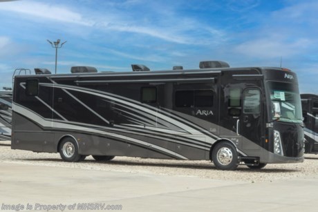 5-8-23 &lt;a href=&quot;http://www.mhsrv.com/thor-motor-coach/&quot;&gt;&lt;img src=&quot;http://www.mhsrv.com/images/sold-thor.jpg&quot; width=&quot;383&quot; height=&quot;141&quot; border=&quot;0&quot;&gt;&lt;/a&gt; MSRP $418,635. The New 2023 Thor Motor Coach Aria Diesel Pusher Model 3901 is approximately 39 feet 11 inches in length and features (3) slide-out rooms, drop down overhead bunk, fireplace, king size Tilt-A-View inclining bed, stainless steel residential refrigerator, solid surface counter tops, stack washer/dryer, rear master bath w/ dual sinks and (2) ducted 15,000 BTU A/Cs with heat pumps. The Aria is powered by a Cummins 360HP diesel engine, Freightliner XC-R raised rail chassis, Allison automatic transmission Air-Ride suspension and features automatic leveling jacks with touch pad controls, touchscreen dash radio with GPS, polished tile floors and much more. For additional details on this unit and our entire inventory including brochures, window sticker, videos, photos, reviews &amp; testimonials as well as additional information about Motor Home Specialist and our manufacturers please visit us at MHSRV.com or call 800-335-6054. At Motor Home Specialist, we DO NOT charge any prep or orientation fees like you will find at other dealerships. All sale prices include a 200-point inspection, interior &amp; exterior wash, detail service and a fully automated high-pressure rain booth test and coach wash that is a standout service unlike that of any other in the industry. You will also receive a thorough coach orientation with an MHSRV technician, a night stay in our delivery park featuring landscaped and covered pads with full hook-ups and much more! Read Thousands upon Thousands of 5-Star Reviews at MHSRV.com and See What They Had to Say About Their Experience at Motor Home Specialist. WHY PAY MORE? WHY SETTLE FOR LESS?