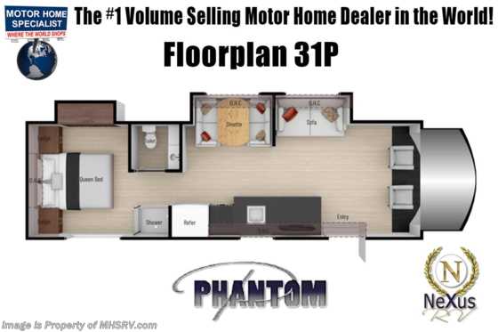 2023 Nexus Phantom 31P W/ Aluminum Running Boards, Roof Ladder &amp; More Floorplan