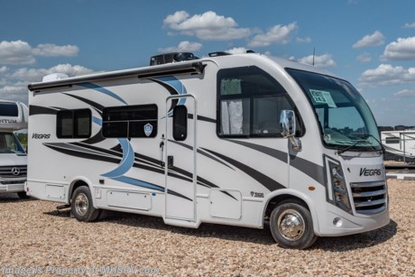 sold 8-24 MSRP $169,442. New 2023 Thor Motor Coach Vegas RUV Model 24.3. This RV measures approximately 25 feet 6 inches in length and features a drop-down overhead loft, a slide-out and a bedroom TV. The Vegas also features the new Ford E-Series chassis with a 7.3L V-8 engine and a six speed automatic transmission. This beautiful RV features the optional 100W solar charging system with power controller, electric stabilizing system, power driver seat and heated holding tanks. The Vegas also boasts an impressive list of standard features including the Winegard Connect 2.0 WiFi, rotary battery disconnect switch, adjustable shelving bracketry, BM Pro Multiplex system, power privacy shade on windshield, tankless water heater, touchscreen radio that features navigation and back-up monitor, frameless windows, heated remote exterior mirrors with integrated sideview cameras, lateral power patio awning with integrated LED lighting and much more. For additional details on this unit and our entire inventory including brochures, window sticker, videos, photos, reviews &amp; testimonials as well as additional information about Motor Home Specialist and our manufacturers please visit us at MHSRV.com or call 800-335-6054. At Motor Home Specialist, we DO NOT charge any prep or orientation fees like you will find at other dealerships. All sale prices include a 200-point inspection, interior &amp; exterior wash, detail service and a fully automated high-pressure rain booth test and coach wash that is a standout service unlike that of any other in the industry. You will also receive a thorough coach orientation with an MHSRV technician, a night stay in our delivery park featuring landscaped and covered pads with full hook-ups and much more! Read Thousands upon Thousands of 5-Star Reviews at MHSRV.com and See What They Had to Say About Their Experience at Motor Home Specialist. WHY PAY MORE? WHY SETTLE FOR LESS?