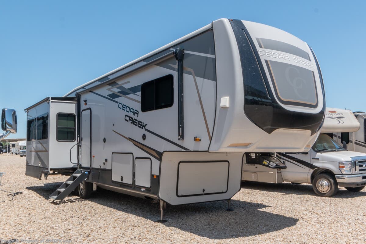 2021 Forest River Cedar Creek 345IK W/ 2 Ducted A/Cs, W/D, Theater Seats, 4 Burners &amp; Oven &amp; More