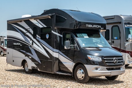 3-16-23 &lt;a href=&quot;http://www.mhsrv.com/thor-motor-coach/&quot;&gt;&lt;img src=&quot;http://www.mhsrv.com/images/sold-thor.jpg&quot; width=&quot;383&quot; height=&quot;141&quot; border=&quot;0&quot;&gt;&lt;/a&gt;  MSRP $198,428. New 2023 Thor Motor Coach Tiburon SV 24RW Mercedes Diesel Sprinter. This Luxury RV measures approximately 25 feet 8 inches in length with a tank-less water heater, a generator and the ultra-high-line cabinetry from TMC that set this coach apart from the competition! Optional equipment includes the auto leveling jacks w/ touch pad controls. The Tiburon Sprinter also features a fiberglass front cap with skylight, an armless power patio awning with integrated LED lighting, frameless windows, remote exterior mirrors, backup system, swivel captain’s chairs, full extension metal ball-bearing drawer guides, Rapid Camp+, holding tanks with heat pads and much more. For additional details on this unit and our entire inventory including brochures, window sticker, videos, photos, reviews &amp; testimonials as well as additional information about Motor Home Specialist and our manufacturers please visit us at MHSRV.com or call 800-335-6054. At Motor Home Specialist, we DO NOT charge any prep or orientation fees like you will find at other dealerships. All sale prices include a 200-point inspection, interior &amp; exterior wash, detail service and a fully automated high-pressure rain booth test and coach wash that is a standout service unlike that of any other in the industry. You will also receive a thorough coach orientation with an MHSRV technician, a night stay in our delivery park featuring landscaped and covered pads with full hook-ups and much more! Read Thousands upon Thousands of 5-Star Reviews at MHSRV.com and See What They Had to Say About Their Experience at Motor Home Specialist. WHY PAY MORE? WHY SETTLE FOR LESS?