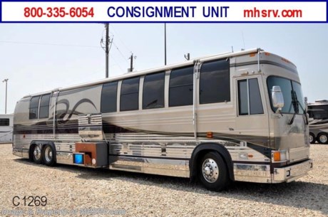PICKED UP 9/15/11 - Used Prevost RV for Sale - 1996 Prevost Royal Coach Conversion and 164,946 miles. This RV is approximately 44&#39; in length and features a powerful 470 HP Detroit diesel engine with side mounted radiator, Prevost raised rail chassis, (2) inverters, Allison 6-speed automatic trans, 17.5KW diesel generator, leveling system, surround sound and (2) TVs. For complete details visit Motor Home Specialist at MHSRV .com or 800-335-6054.