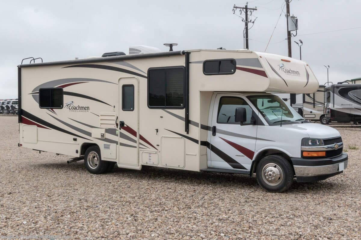 2018 Coachmen Freelander  27QB W/ Auto Leveling, Oven, Glass Shower Door, Power Patio Awning &amp; More