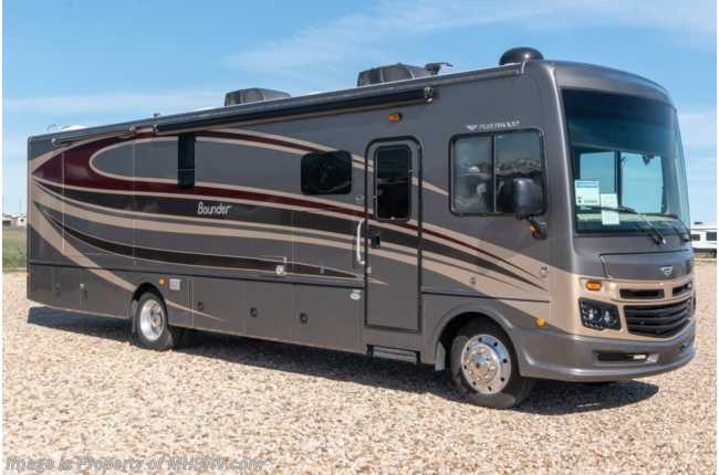 2016 Fleetwood Bounder 35K Bath &amp; 1/2 W/ Ext. TV, W/D, Fireplace, King, Dual A/Cs, Rims, Auto Leveling &amp; More
