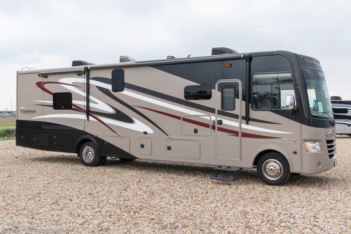 2016 Coachmen Mirada 35LS Bath &amp; 1/2 W/ Dual A/C, Res. Fridge, Oven, Fireplace, Auto Leveling, Ext. Shower &amp; More