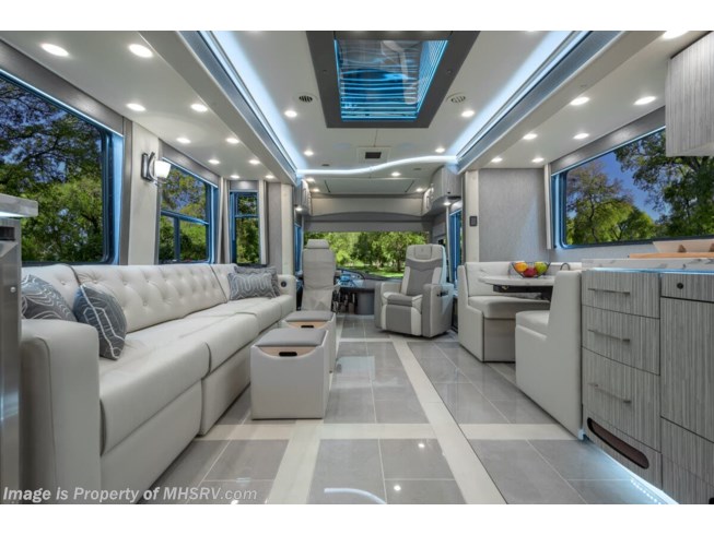 2024 Realm Presidential Luxury Villa 2 (LV2) Bath & 1/2 W/ Sofa Recliners by Foretravel from Motor Home Specialist in Alvarado, Texas