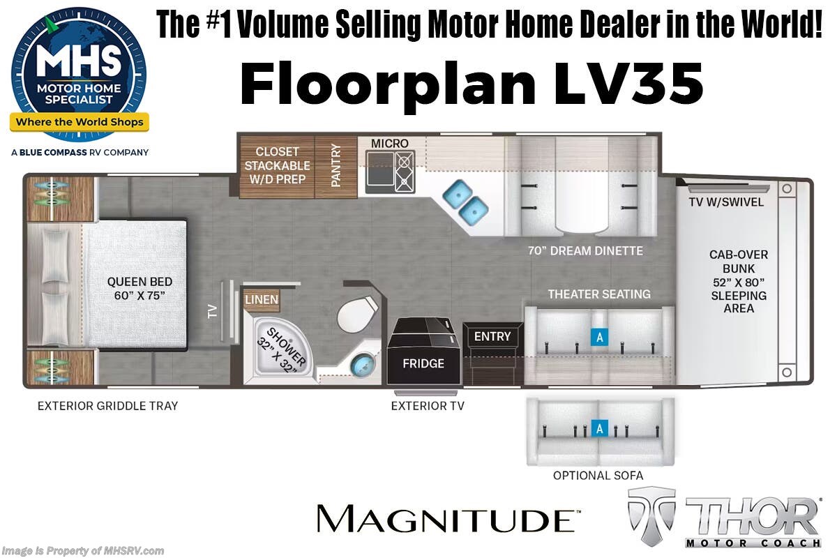 Magnitude LV35 Floorplan - Thor Motor Coach