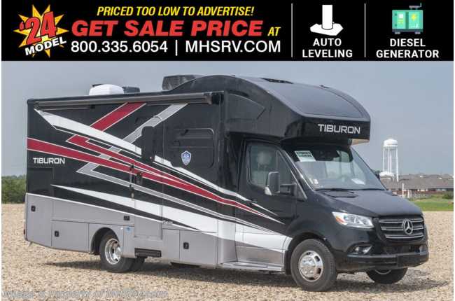 2024 Thor Motor Coach Tiburon 24RW Sprinter W/ Auto Leveling Jacks, Diesel Gen &amp; More