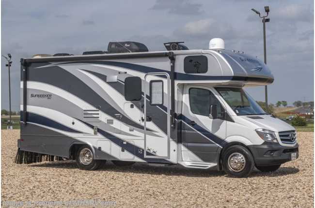2018 Forest River Sunseeker 2400W MBS Sprinter Diesel W/ Diesel Geneartor, Ext. TV, Power Roof Vents, OH Loft &amp; More