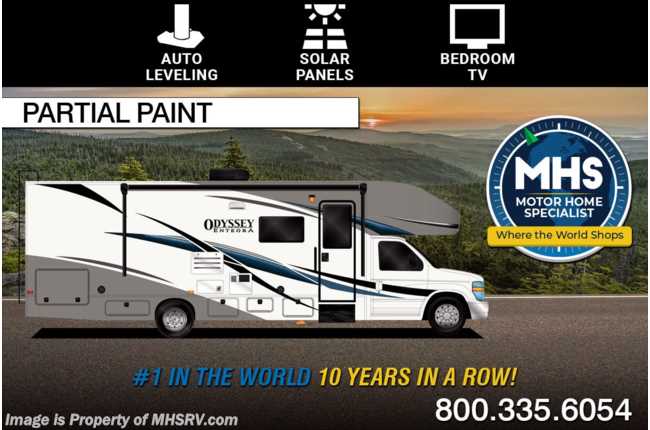 2024 Entegra Coach Odyssey 24B W/ Bedroom TV, Solar, Hydraulic Leveling, Theater Seating Sofa &amp; More
