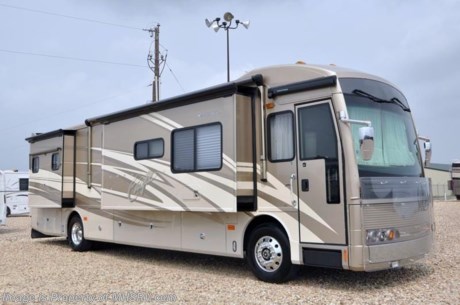 PICKED UP 8/27/11 - Used American RV for Sale - 2006 American Eagle with 4 slides, model 40L: Only 33,647 miles! This RV is approximately 40&#39; in length and features a powerful 400 HP Caterpillar diesel engine with side mounted radiator, Spartan raised rail chassis with IFS, 2500 watt inverter, Allison 6-speed automatic trans, 8KW diesel generator on a power slide, AGS, automatic leveling system, surround sound and (2) Flat Screen TVs. For complete details visit Motor Home Specialist at MHSRV .com or 800-335-6054.