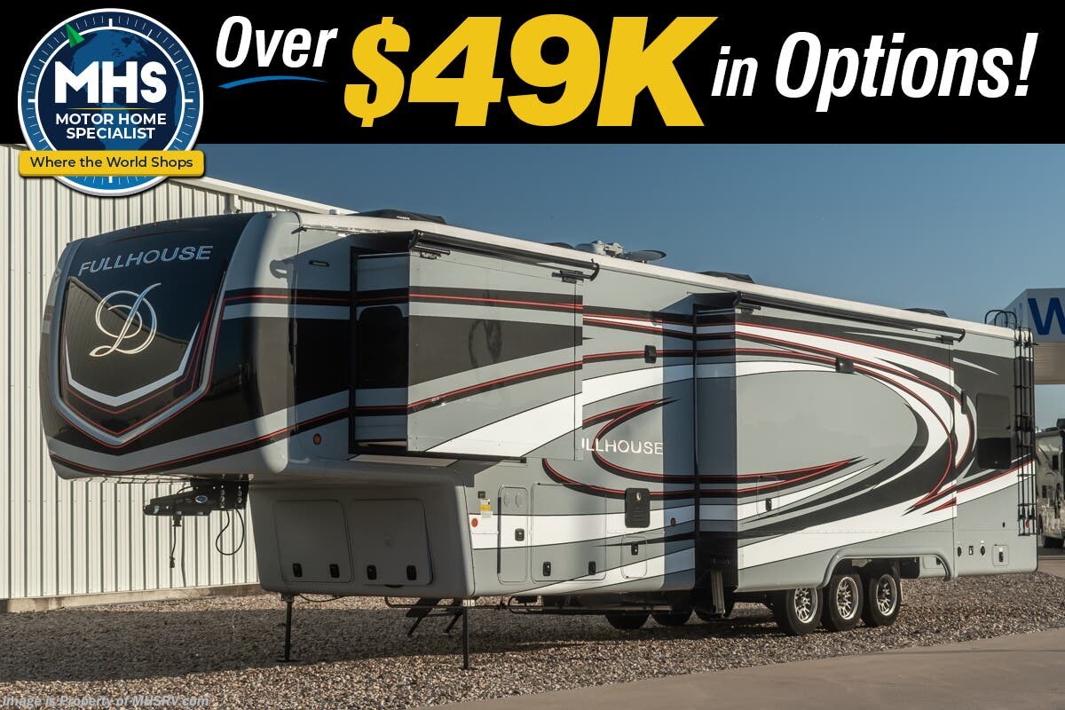 2024 DRV Full House JX450 Toy Hauler W/ Drop Down Sofa, W/D, Garage Patio System &amp; More
