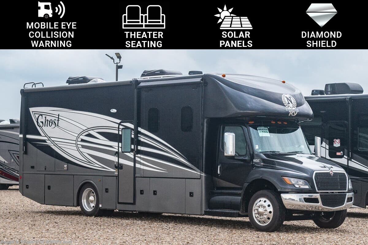 2024 Nexus Ghost 34DS Luxury Super C W/ Mobile Eye, Theater Seats, Ext. TV, Solar, Diamond Shield