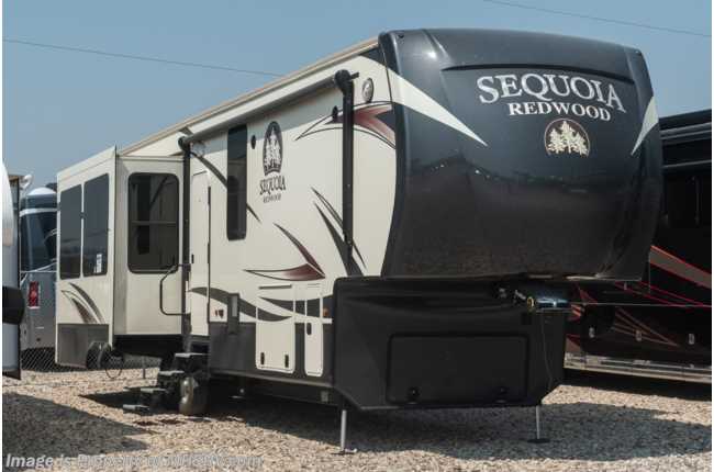 2016 Redwood Residential Vehicles Sequoia SQ38MBS W/ Central Vacc, Fireplace, Ceiling Fans, King, Theater Seats, 2 A/Cs &amp; More