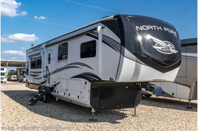 2022 Jayco North Point 377RLBH Bunk Model W/ Fireplace, Theater Seats, Oven, Auto Leveling, Power Roof Vents &amp; More