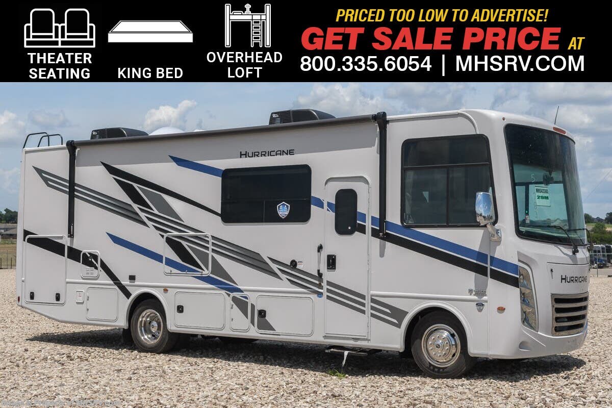 2025 Thor Motor Coach Hurricane 34R W/ King Bed, Dual Pane Windows, Theater Seats, OH Loft &amp; More